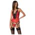Passione Peonia - top e perizoma (rosso) - L/XL