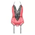 Passion Peonia - completo intimo con reggiseno e perizoma - rosso - L/XL