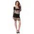Passion BS105 - mini abito rete trasparente - nero - taglia S-L