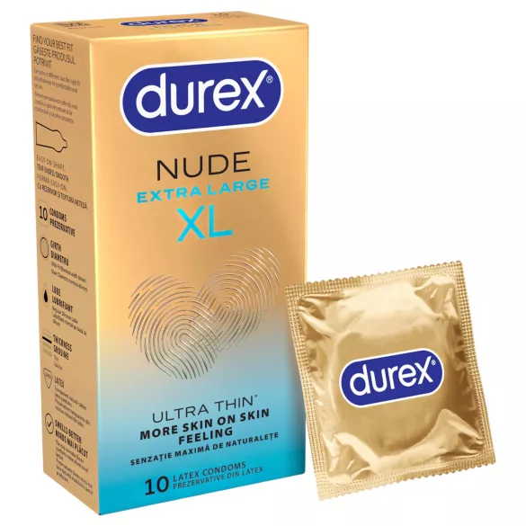 Durex Nude XL - preservativi extra grandi (10 pz)