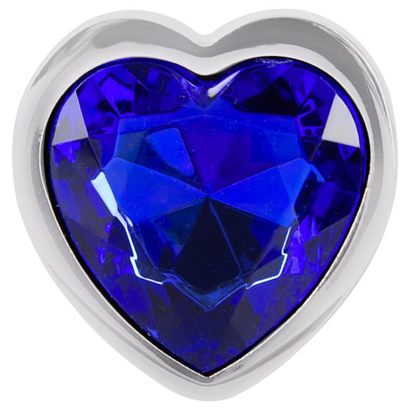 Magic Shiver - plug anale in metallo con gemma blu