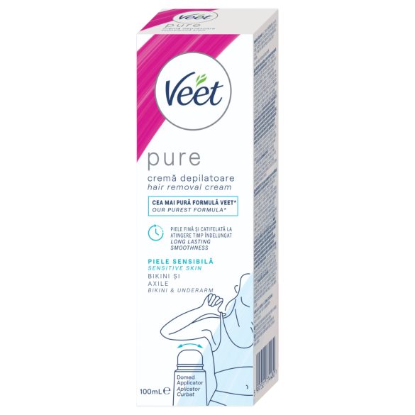 Veet Pure - crema depilatoria zona bikini e ascelle - pelle sensibile 100ml