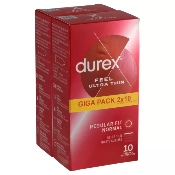 Durex Feel Ultra Thin - preservativo ultrasottile realistico - 2x10 pezzi