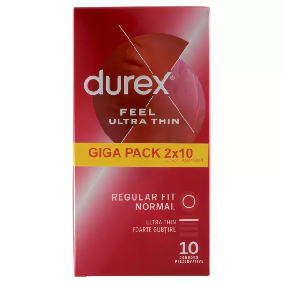 Durex Feel Ultra Thin - preservativo ultrasottile realistico - 2x10 pezzi