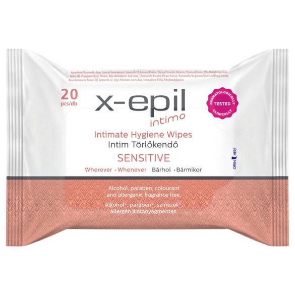 X-Epil Intimo Sensitive - Salviette Intime (20 pezzi)