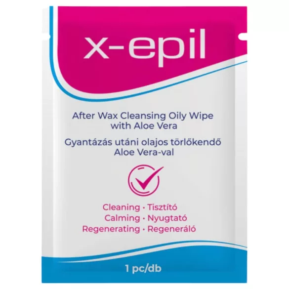 X-Epil - Salvietta oleosa post-epilazione - aloe vera - 1 pezzo