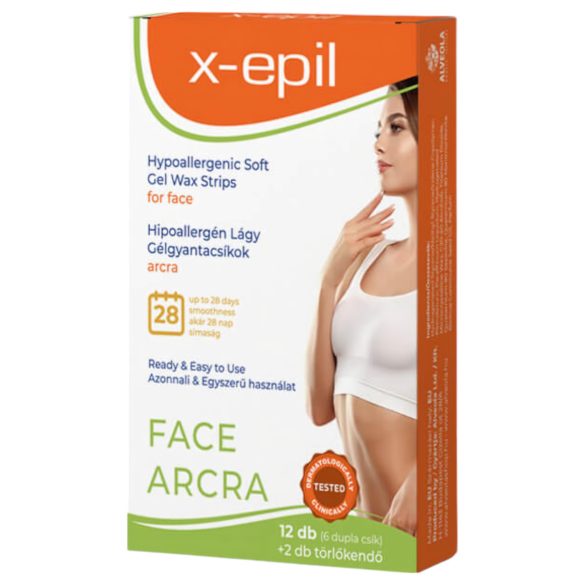 X-Epil - Strisce ceretta ipoallergeniche viso (12 pz)