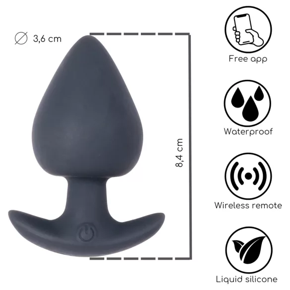 Desirel Obsidian - Vibratore anale controllato tramite app (nero)