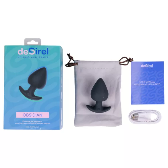 Desirel Obsidian - Vibratore anale controllato tramite app (nero)