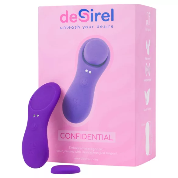 Desirel Confidential - vibratore per slip intelligente - silicone viola