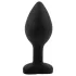 Sunfo - plug anale in silicone con gemma a cuore - nero/lilla