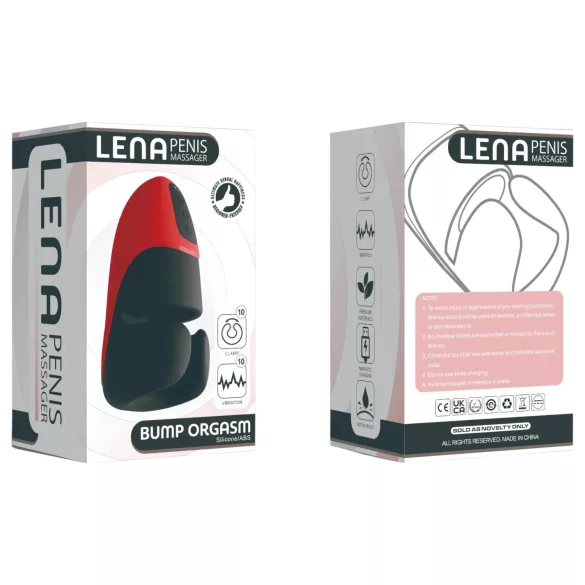 Lena - masturbatore vibrante a pressione (rosso)