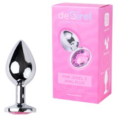 Desirel Gioiello Rosa S - plug anale (argento-rosa)