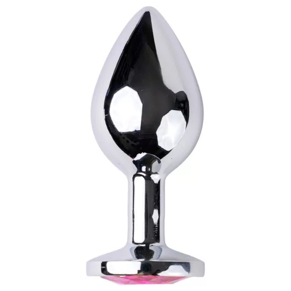 Desirel Pink Jewel S - plug anale - piccolo gioiello - argento/rosa