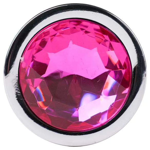 Desirel Pink Jewel S - plug anale - piccolo gioiello - argento/rosa