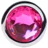 Desirel Pink Jewel S - plug anale - piccolo gioiello - argento/rosa