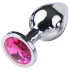 Desirel Pink Jewel S - plug anale - piccolo gioiello - argento/rosa