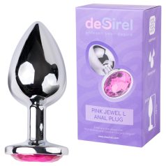 Desirel Pink Jewel L - plug anale (argento-rosa)