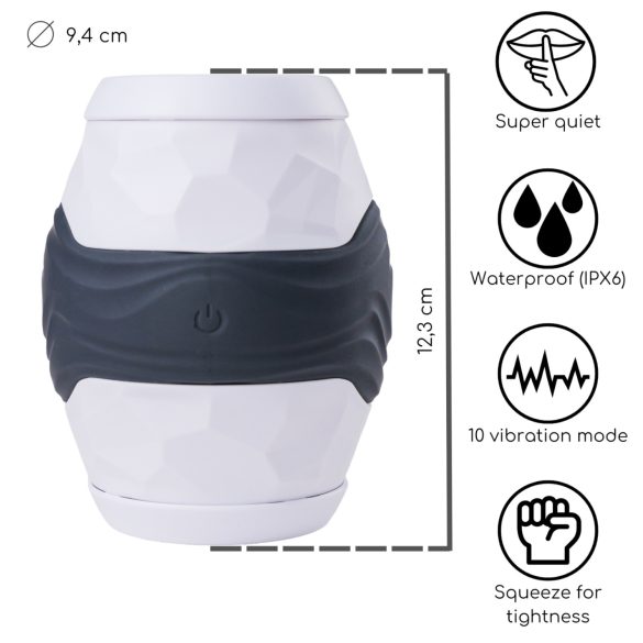 Desirel Grip Master - masturbatore maschile stringente - silicone grigio