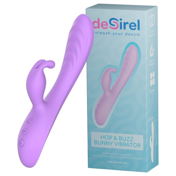 Desirel Hop & Buzz Bunny - Vibratore per Clitoride con Coniglietto (Rosa)