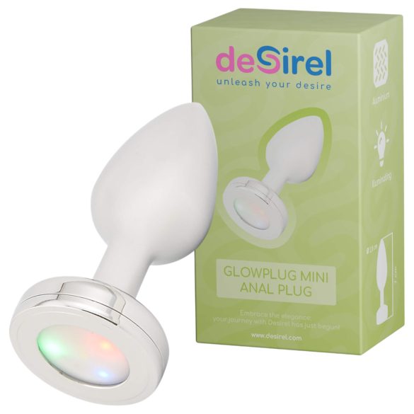 Desirel GlowPlug - plug anale luminoso - piccolo (argento)