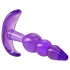 Desirel - plug anale a sfere - silicone viola