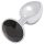 Sunfo - plug anale in metallo con pietra nera (argento)