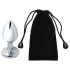 Sunfo - Plug anale in metallo con pietra dorata (argento)