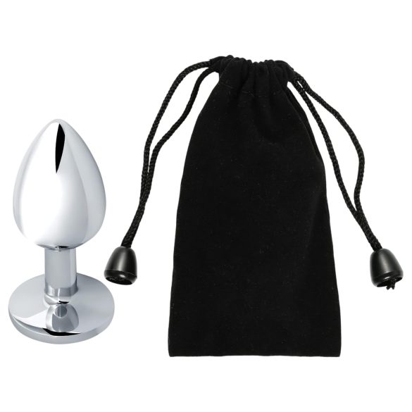 Sunfo - plug anale in metallo con pietra gialla - argento