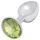 Sunfo - plug anale metallico con pietra lime - argento