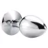 Sunfo - plug anale metallico con pietra azzurra - argento