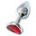 Sunfo - plug anale in metallo con cuore rosso (argento)