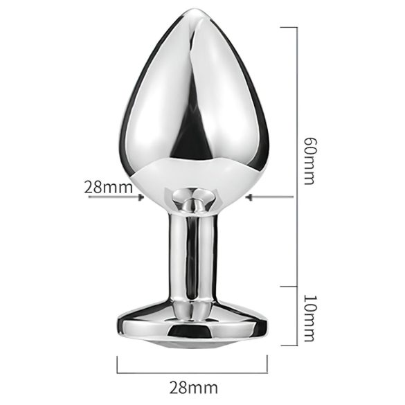 Sunfo - plug anale metallo cuore pietra oro argento