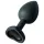 Sunfo - plug anale in silicone con pietra a forma di cuore (nera)