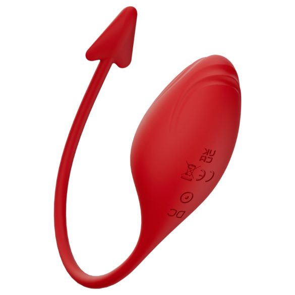 Funny Me - ovetto vibrante intelligente con forchetta del diavolo (rosso)