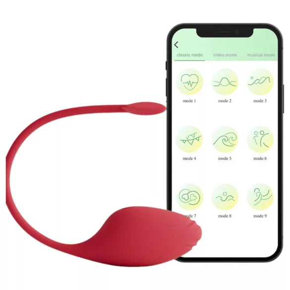Funny Me - vibratore a forma di ovetto con controllo via app (rosso)