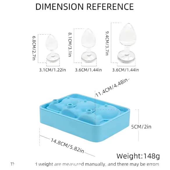 Tappo anale per fare cubetti di ghiaccio (blu)