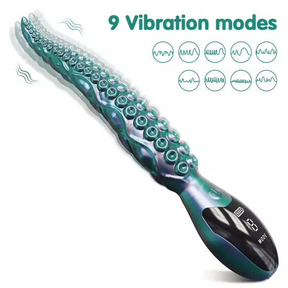 Monster Fuck - Vibratore tentacolo polipo - silicone verde