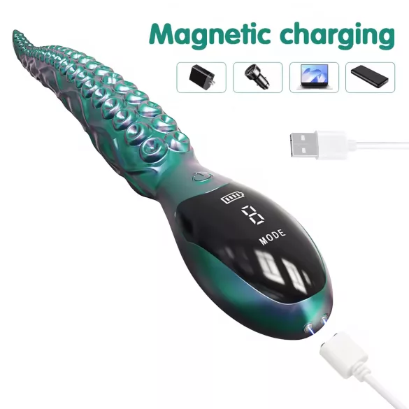 Monster Fuck - Vibratore tentacolo polipo - silicone verde