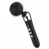 Massaggiatore vibrante ricaricabile curvo - silicone nero