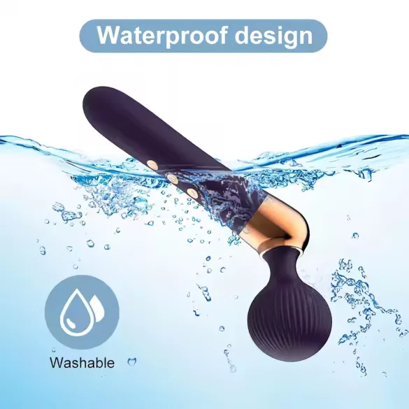 Massaggiatore vibrante ricaricabile curvo - silicone nero