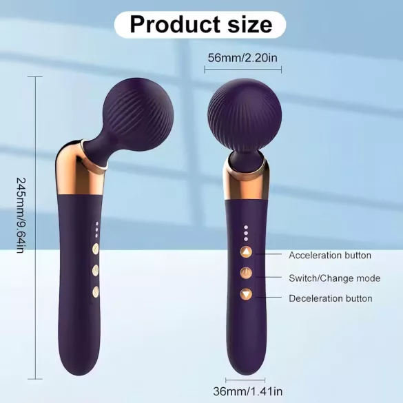 Massaggiatore vibrante ricaricabile curvo - silicone nero