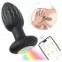 Desirel - Plug anale vibrante con luce LED cambia-colore - controllato tramite app, 10 modalità di vibrazione (nero)
