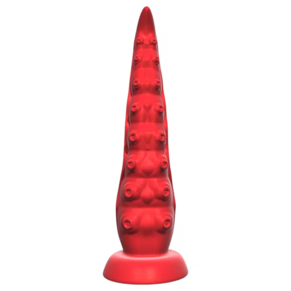 Monster Fuck - vibratore tentacolo con ventosa e telecomando - rosso