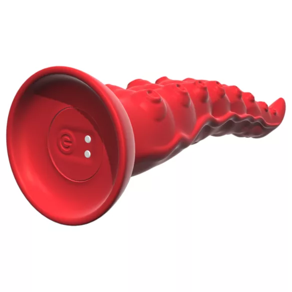 Monster Fuck - vibratore tentacolo con ventosa e telecomando - rosso