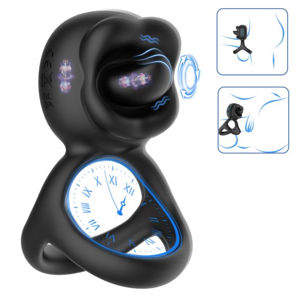 Biu-Biu - anello fallico con vibratore clitorideo - nero