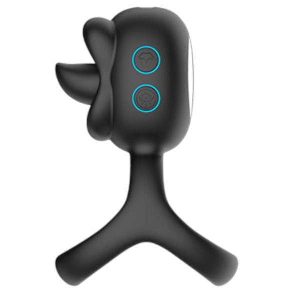 Biu-Biu - anello fallico con vibratore clitorideo - nero