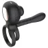 Biu-Biu - anello fallico e vibratore per coppia - silicone nero