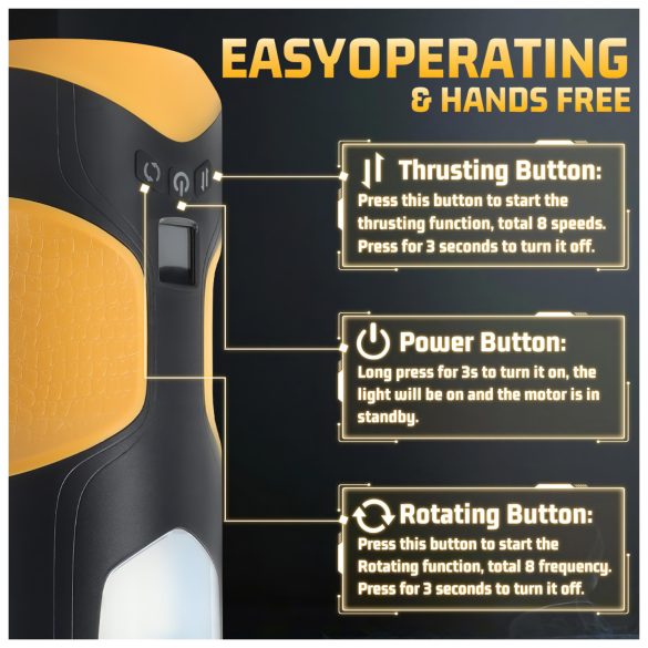 Lonely - masturbatore automatico rotante - nero