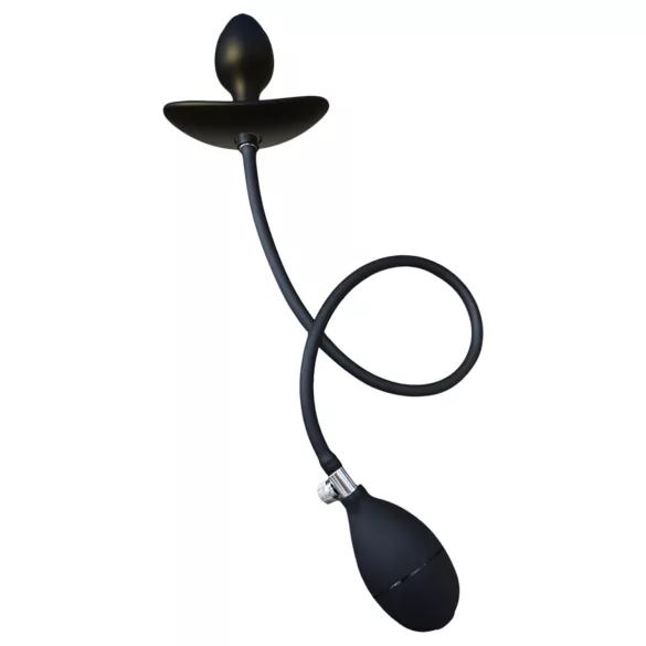 Kangvo - plug anale gonfiabile magnetico con sfera rotante (nero)